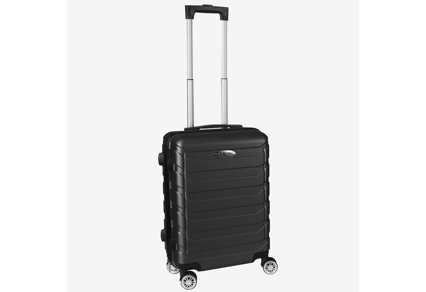 Home4Living Hartschalen-Trolley Koffer Reisekoffer Hartschalenkoffer ABS Schwarz 38x23x55cm, 4 Rollen von Home4Living