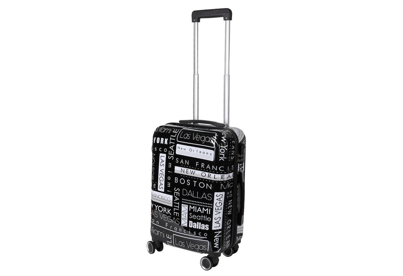 Home4Living Hartschalen-Trolley Reisekoffer Hartschalenkoffer 4 Doppelrollen Trolley Koffer, 4 Rollen, Teleskopgriff, Leichtlaufrollen von Home4Living