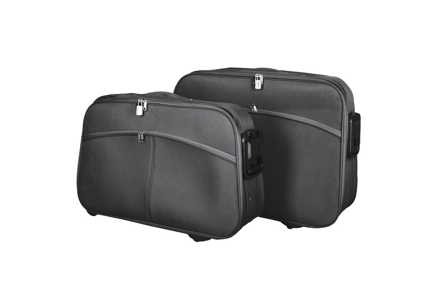 Home4Living Weichgepäck-Trolley Reisekoffer Set 2-teilig schwarz Kofferset Koffer, 4 Rollen, strapazierfähig von Home4Living