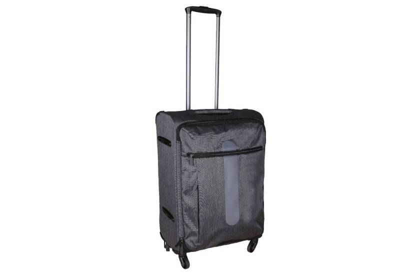 Home4Living Weichgepäck-Trolley Trolley-Koffer Reisekoffer Stoff Grau 52 Liter Ultraleicht, 2 Rollen, Ultraleicht von Home4Living