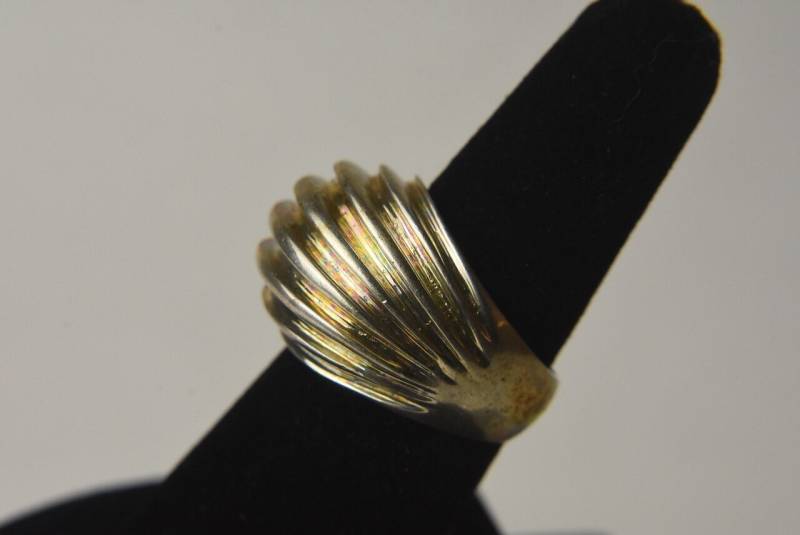 Schwerer Sterling Silber Horizontaler Rückenring - Größe 7 von HomeAgainVintageCo