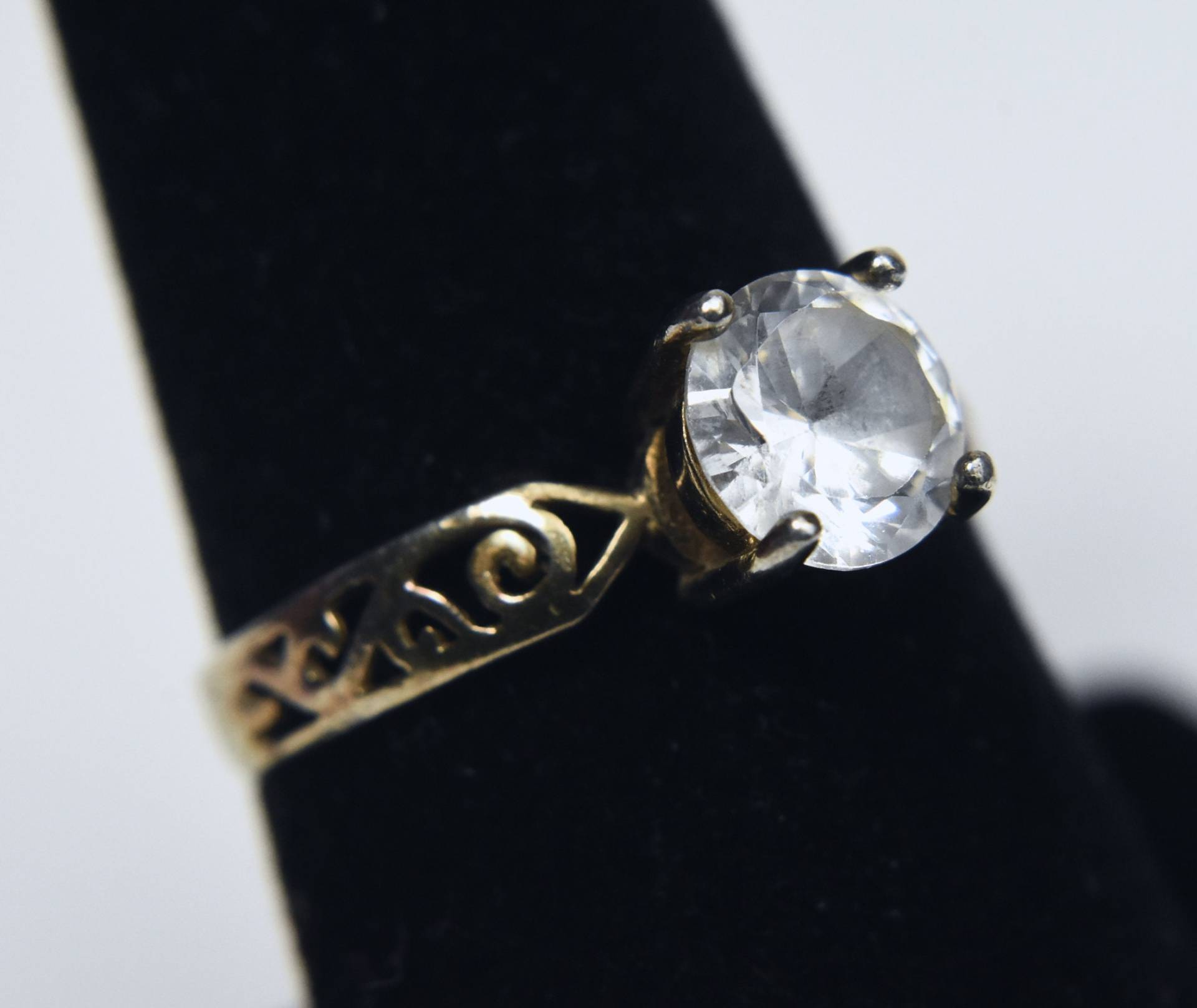 Vintage Ring Aus Sterlingsilber Mit Durchbohrtem Design - Größe 7, 5 von HomeAgainVintageCo