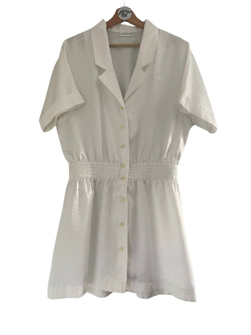 Adidas Vintage Damen Kleid Gr. L | 44 Sommerkleid 80S 90S Made in West Germany Trefoil Logo Vorne Gestickt Tennis Ultra Rare Neuwertig von HomeAloneVintageDE