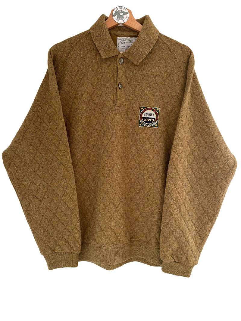 Levis Levi Strauss & Co. Vintage Strickpullover Gr. L Strick Pullover Sweatshirt Polosweater 90S 80S Made in Italy Unikat Lana Alpaka von HomeAloneVintageDE