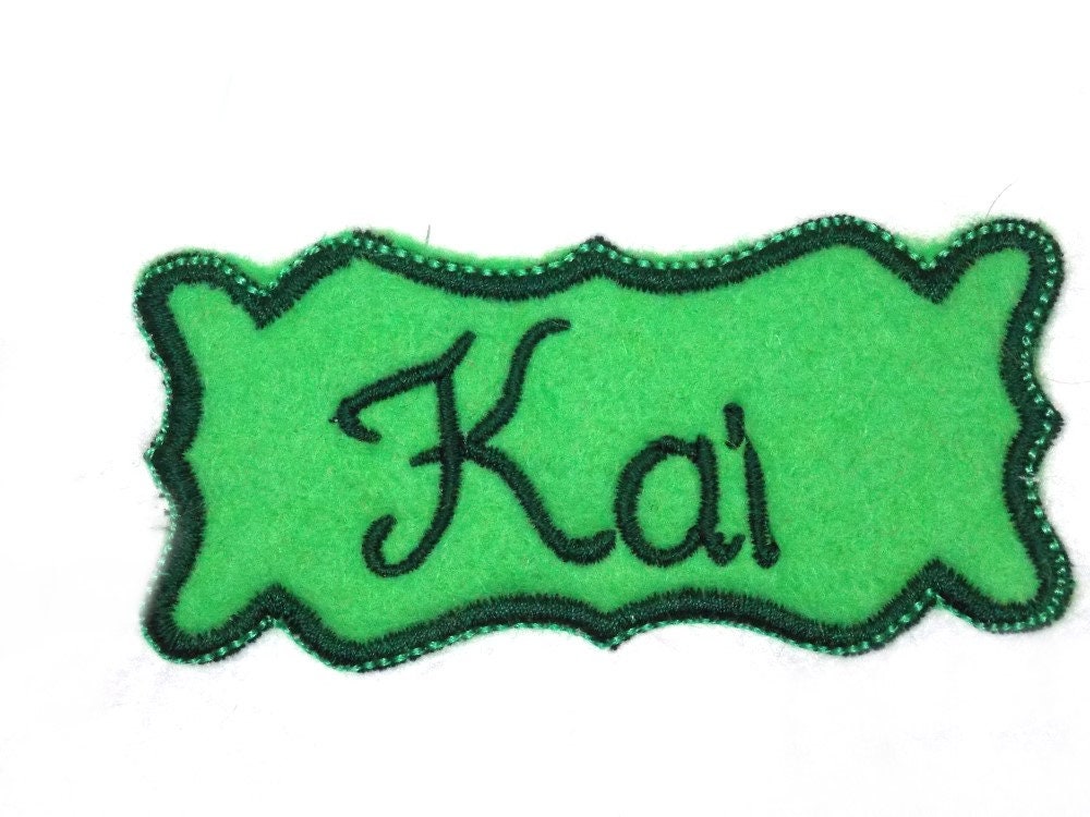 Applikation Felt Applique Name Patch - Free Color Choice Aufnäher von HomeArtist