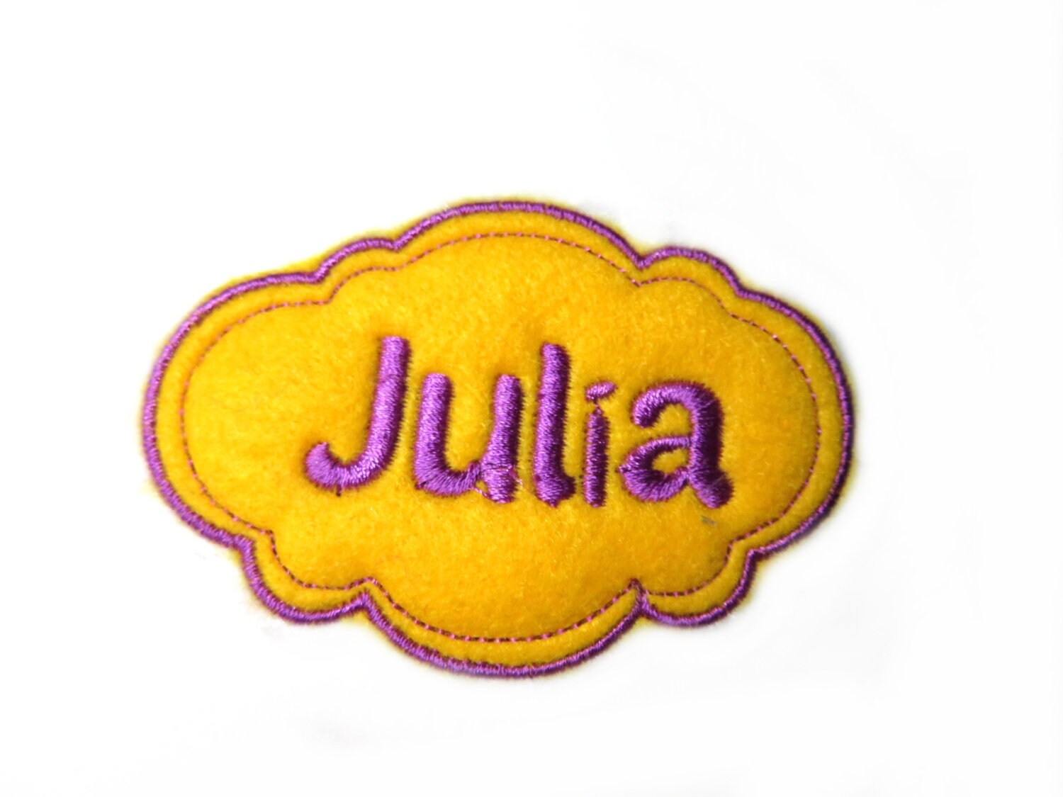 Applikation Wunschname Namensschild Gestickt Bestickt Mit Wunschtext Felt Applique Name Patch - Free Color Choice Aufnäher von HomeArtist