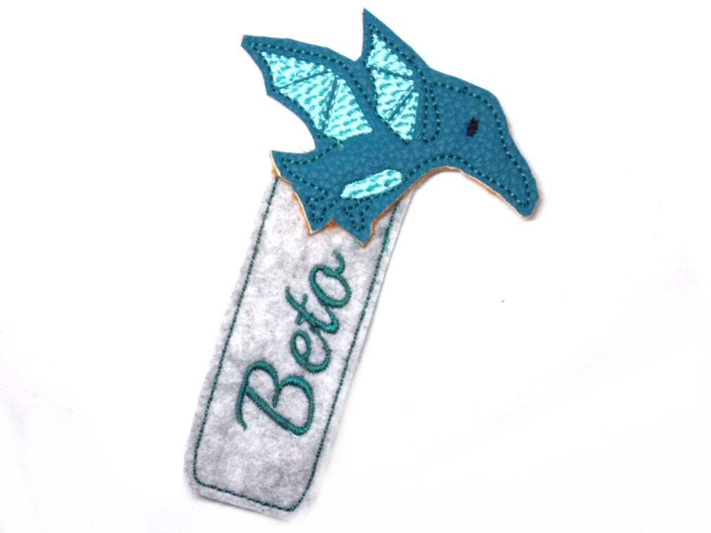 Dinosaur Pterodactyl Bookmark Name Desired Marking Book Page Holder Page Marker von HomeArtist