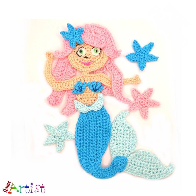 Häkelapplikation Applikation Häkel Applique Patch Aufbügel Kindermode Kleidung Stickerei von HomeArtist