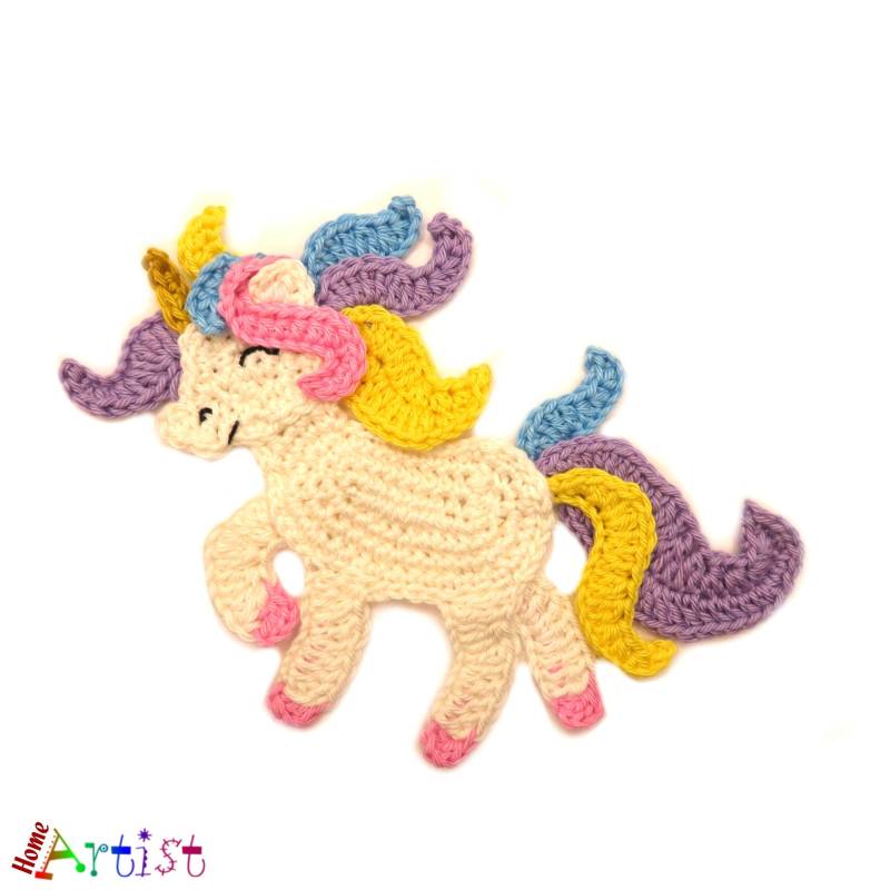 Häkelapplikation Applikation Häkel Applique Patch Aufbügel Kindermode Kleidung Stickerei von HomeArtist