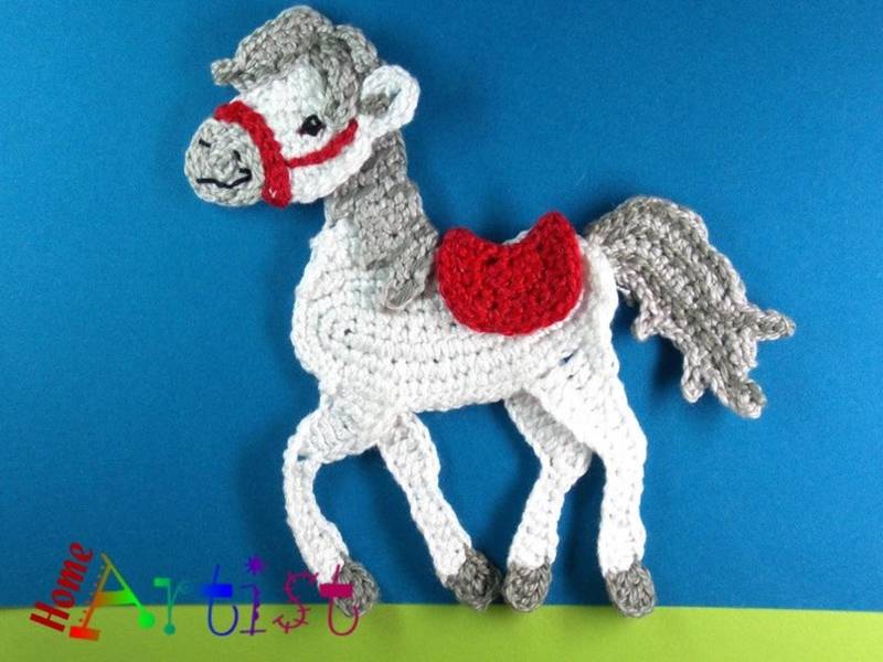 Häkelapplikation Applikation Häkel Applique Patch Aufbügel Kindermode Kleidung Stickerei von HomeArtist