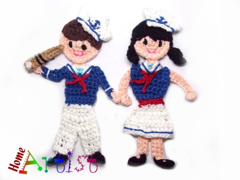 Häkelapplikation Applikation Häkel Applique Patch Aufbügel Kindermode Kleidung Stickerei von HomeArtist