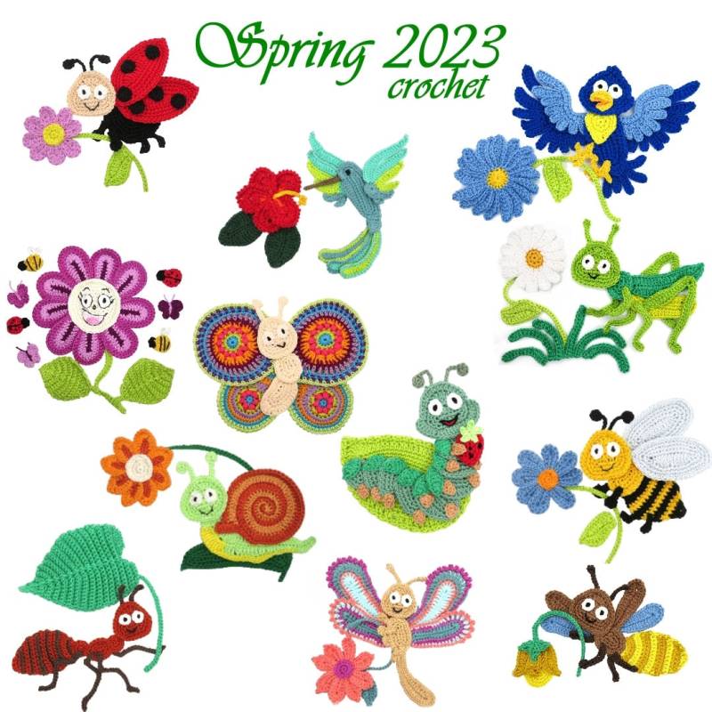 Häkelapplikation Applikation Häkel Applique Patch Aufbügel Kindermode Kleidung Stickerei von HomeArtist