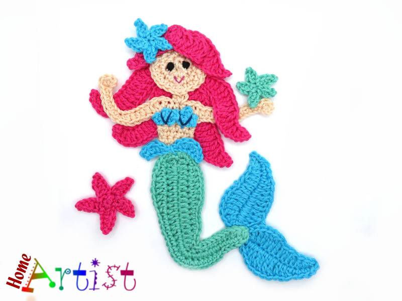 Häkelapplikation Applikation Häkel Applique Patch Aufbügel Kindermode Kleidung Stickerei von HomeArtist