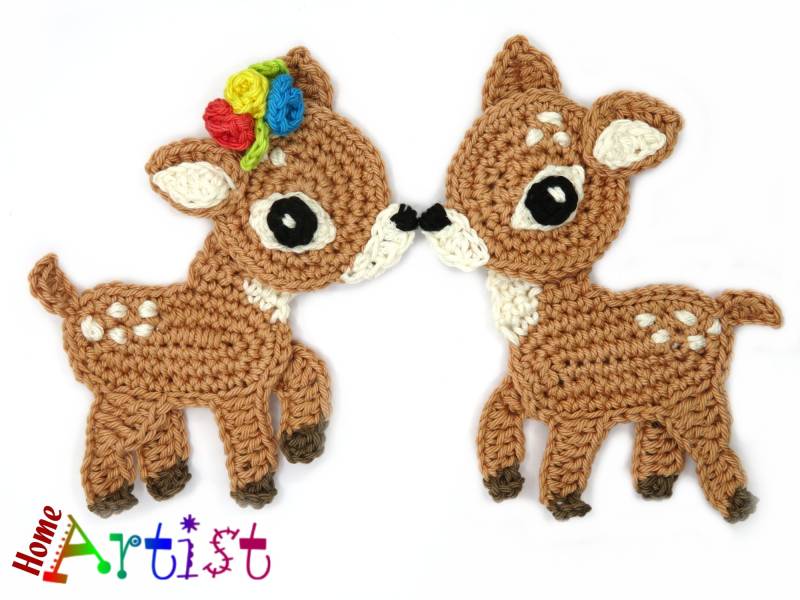 Häkelapplikation Applikation Häkel Applique Patch Aufbügel Kindermode Kleidung Stickerei von HomeArtist