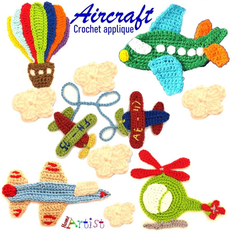 Häkelapplikation Applikation Häkel Applique Patch Aufbügel Kindermode Kleidung Stickerei von HomeArtist