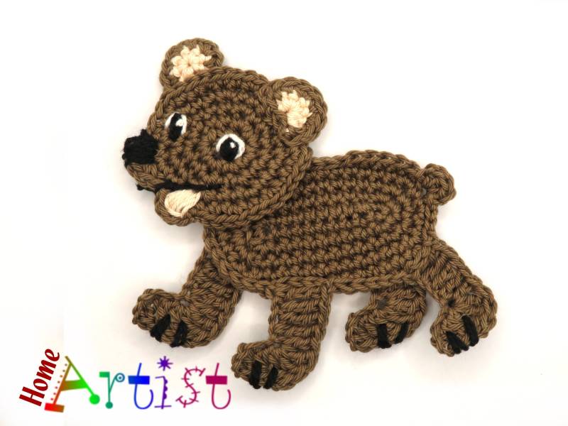 Häkelapplikation Applikation Häkel Applique Patch Aufbügel Kindermode Kleidung Stickerei von HomeArtist