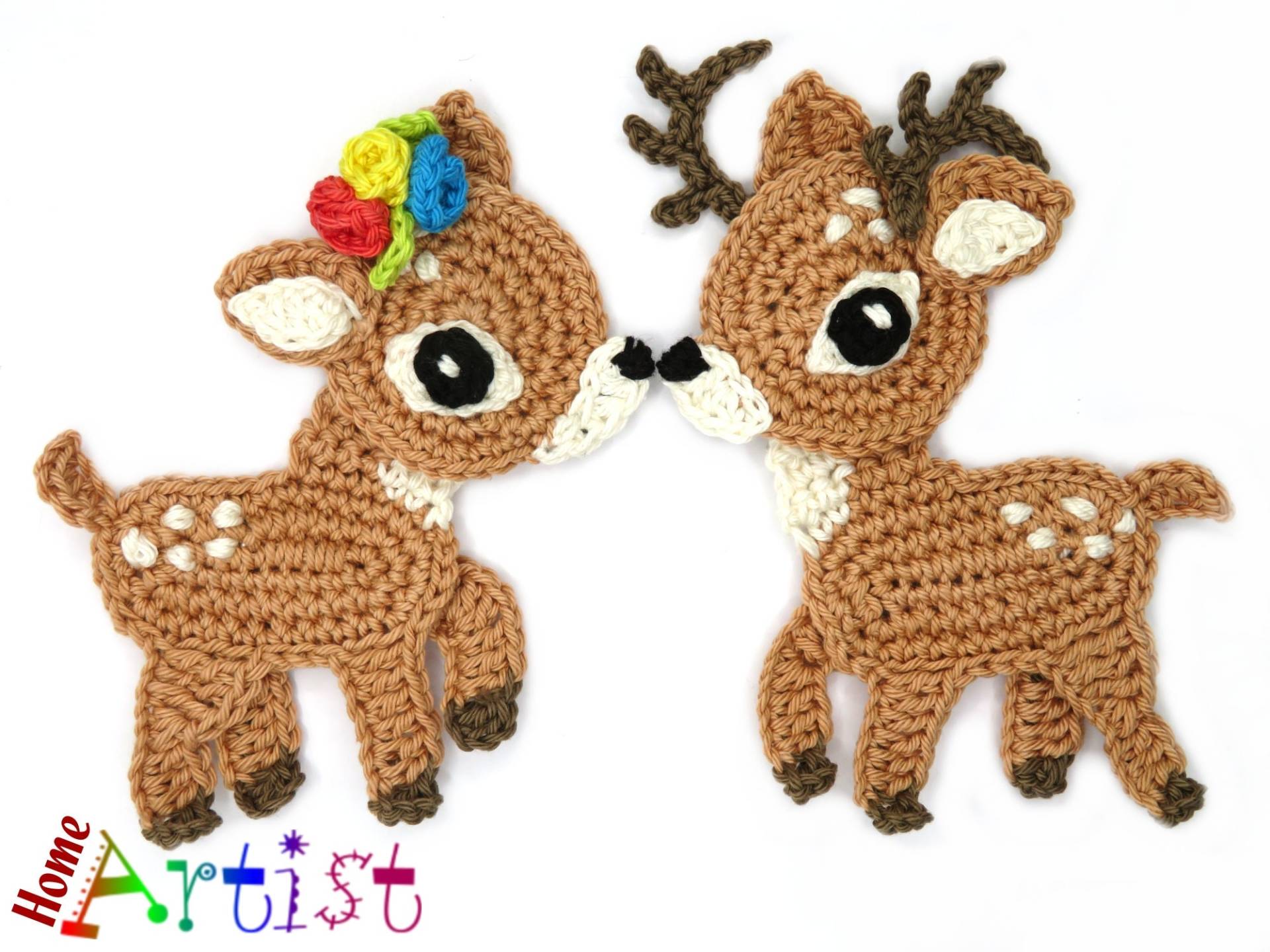 Häkelapplikation Applikation Häkel Applique Patch Aufbügel Kindermode Kleidung Stickerei von HomeArtist