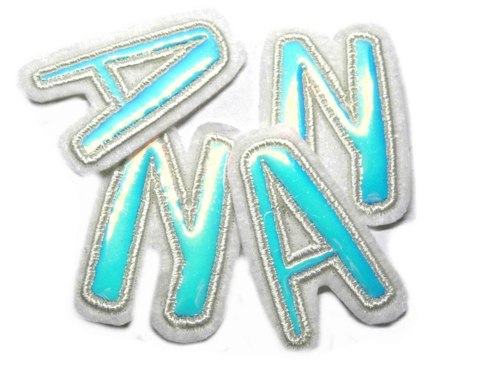 Letter Name Tag Embroidered Application Patch For Children Desired Color Choice Monogram Felt von HomeArtist