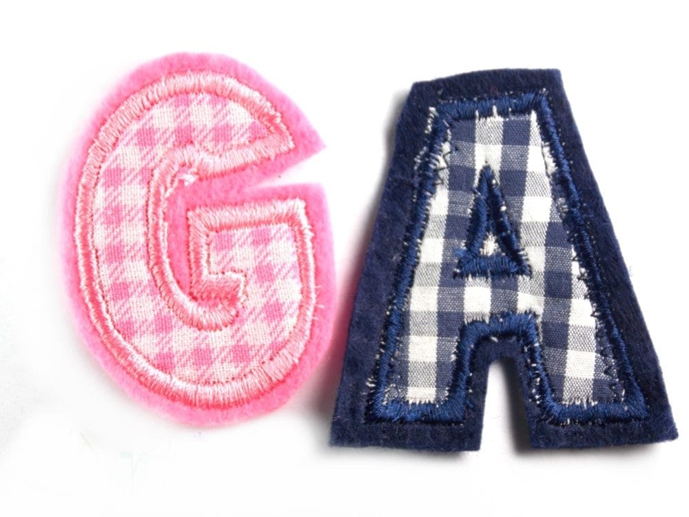 Letter Name Tag Embroidered Application Patch For Children Desired Color Choice Monogram Felt von HomeArtist