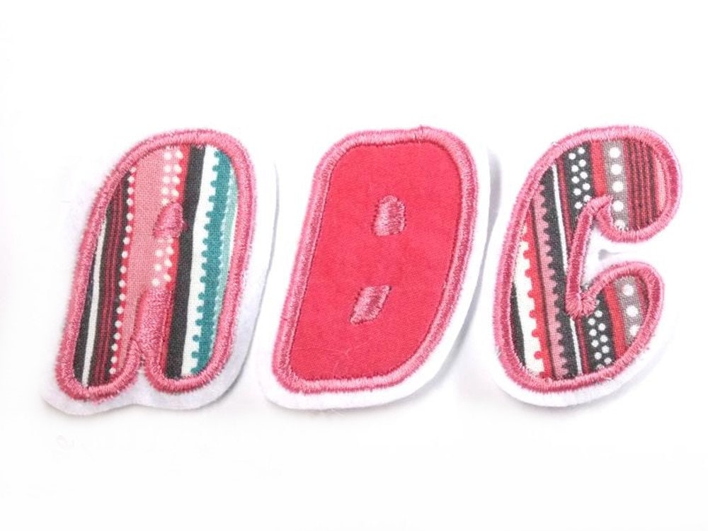 Letter Name Tag Embroidered Application Patch Iron-On For Children Desired Color Choice Iron-On Monogram Felt von HomeArtist