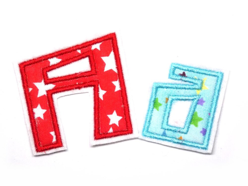 Letter Name Tag Embroidered Application Patch Iron-On For Children Desired Color Choice Iron-On Monogram Felt von HomeArtist