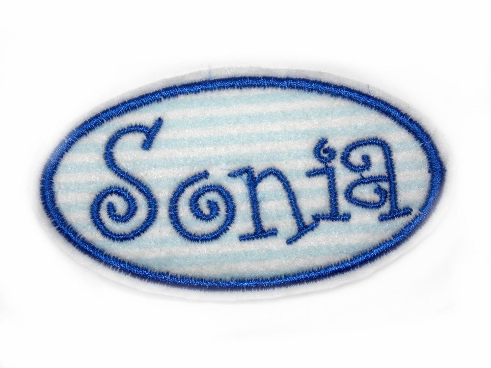 Name Tag Patch Application Iron-On For Children Name Desired Color Choice Monogram von HomeArtist