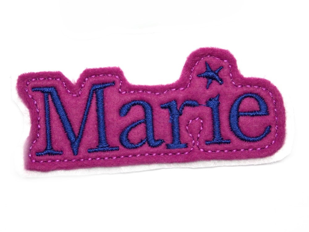 Name Tag Patch Application Iron-On For Children Name Desired Color Choice Monogram von HomeArtist