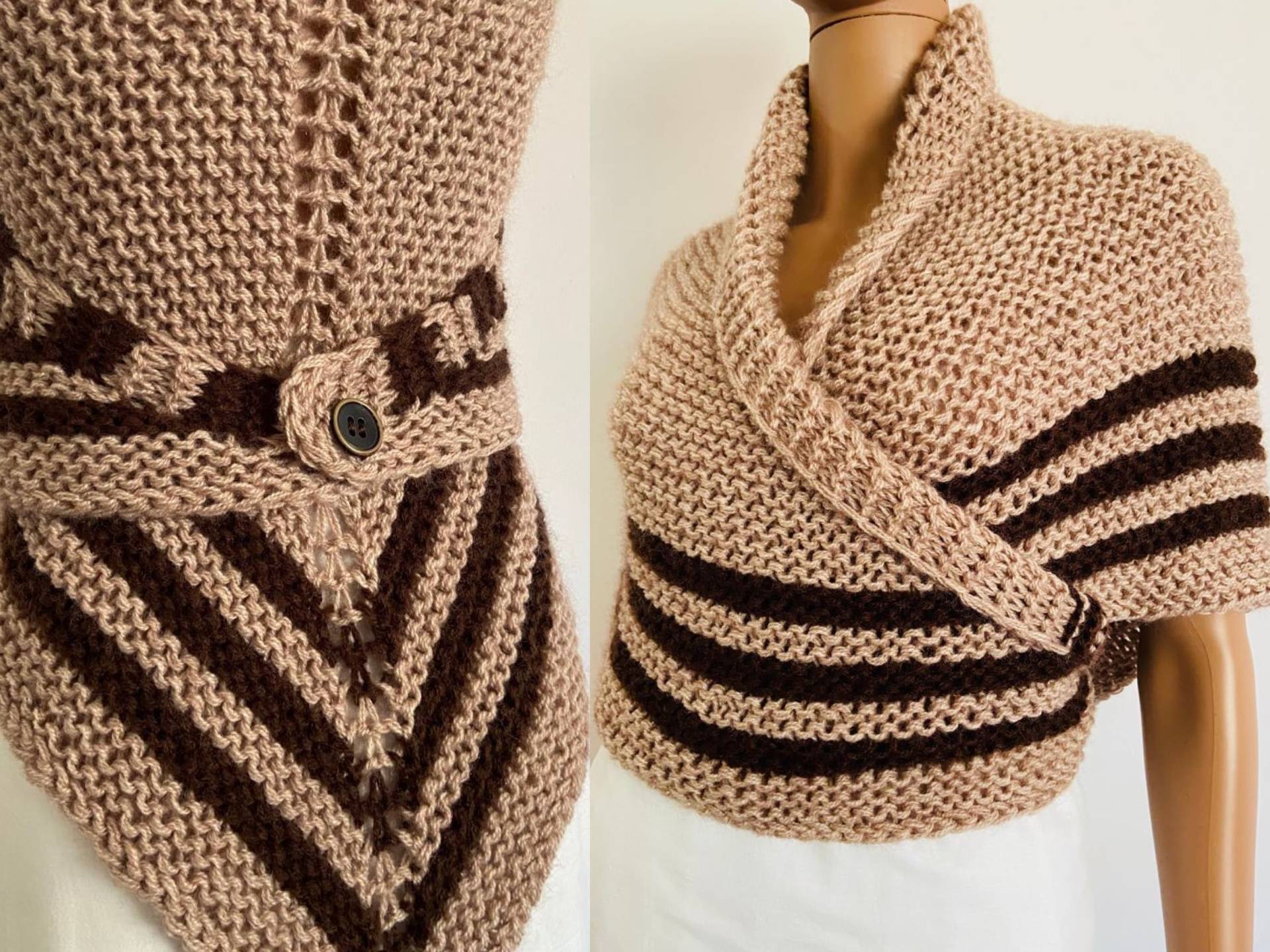 Wool Free Outlander Claire Dreieck Stola Geschenke Mutter Schwester Frau von HomeDecorKnit