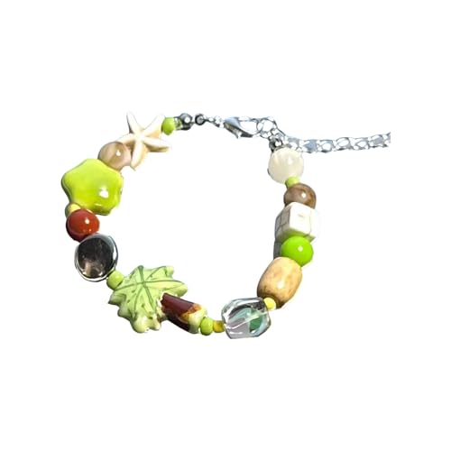HomeJoySet Buntes Perlenarmband, Verstellbarer Leichter Schmuck for Frauen, Perlenaccessoires for Empfindliche Haut(Tree) von HomeJoySet