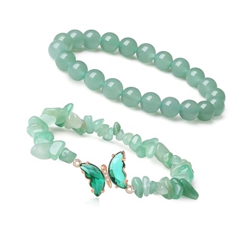 HomeJoySet Elegantes Armband Mit Kristallperlen for Damen, Natursteinperlen-Armbandkette, Schmuckzubehör von HomeJoySet