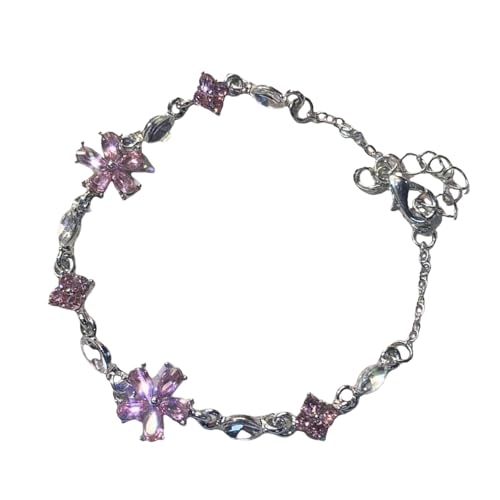 HomeJoySet Elegantes Armband Mit Pfirsichkristall-Zirkon, Kirsch- Und Blütendesign, Schmuck for Damen HomeJoySet Elegantes Armband Mit Pfirsichkristall-Zirkon, Kirsch- Und Blütendesign, Schmuck for Damen von HomeJoySet