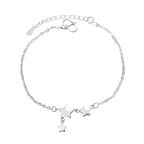 HomeJoySet Elegantes Versilbertes Armband, Minimalistisches Koreanisches Design Mit Verspieltem Anhänger for Modebewusste Frauen(Two) von HomeJoySet