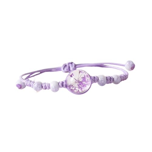 HomeJoySet Handgefertigtes Geflochtenes Armband for Damen, Blumenperlen Aus Keramik Und Glas, Verstellbares Handgelenksaccessoire Aus Gewachster Kordel HomeJoySet Handgefertigtes Geflochtenes Armband for Damen, Blumenperlen Aus Keramik Und Glas, Verstellbares Handgelenksaccessoire Aus Gewachster Kordel von HomeJoySet