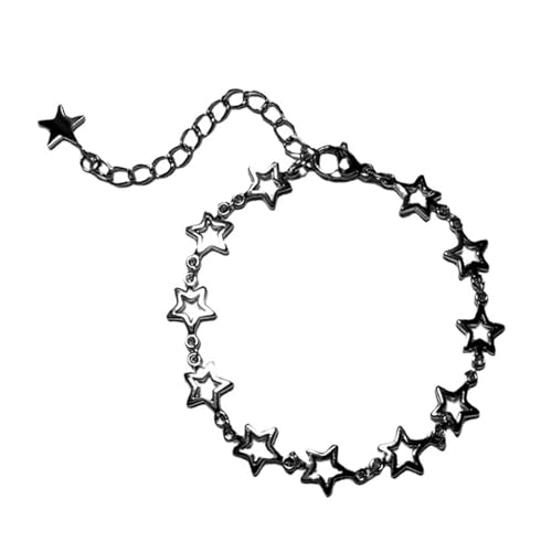 HomeJoySet Hohles Pentagramm Armband, Zierliche Gliederkette Verstellbar Y2K Grunge Modeschmuck HomeJoySet Hohles Pentagramm Armband, Zierliche Gliederkette Verstellbar Y2K Grunge Modeschmuck von HomeJoySet
