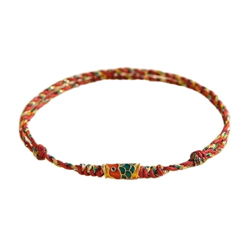 HomeJoySet Koi Fisch Armband for Frauen, Verstellbarer Handgewebter Armreif, Glücksbringer, Schmuck for Den Täglichen Gebrauch(Multicolor) von HomeJoySet