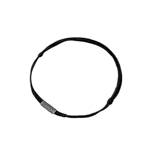 HomeJoySet Luck Fish Bracelet Accessoruy for Couples Symbolizing Good Fortunes and Happiness with Soft Sturdy Red Cord(Black Rope Brace) von HomeJoySet