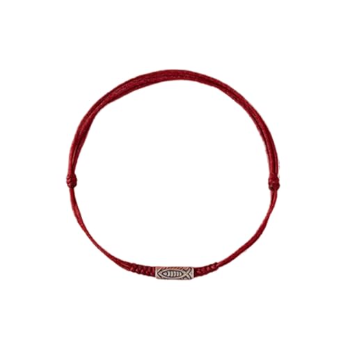 HomeJoySet Luck Fish Bracelet Accessoruy for Couples Symbolizing Good Fortunes and Happiness with Soft Sturdy Red Cord(Crimson Rope Bra) von HomeJoySet