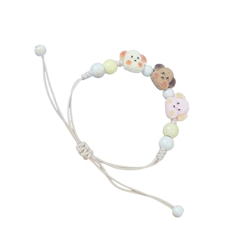 HomeJoySet Markantes Hundearmband Aus Keramik, Handgewebter Schnur-Armbandschmuck for Den Cartoon-Stil Und for Verschenken(1) von HomeJoySet
