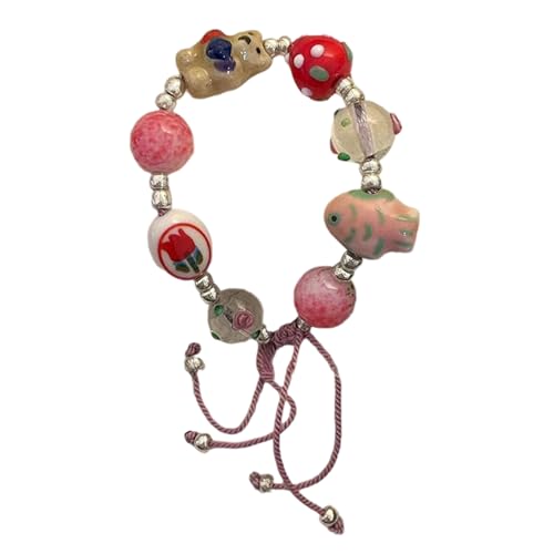 HomeJoySet Modisches Armband Mit Bären-Charm-Legierung, Süßes Schmuckgeschenk for Teenager, Freizeitkleidung, Dekoration von HomeJoySet
