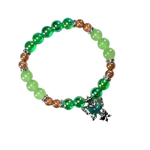 HomeJoySet Süßes Armband Mit Kristallperlen for Damen, Modische Handkette Mit Anhänger, Freundschaftsschmuck Fürs Handgelenk(Green) von HomeJoySet