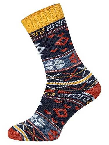 2 Paar Hygge Norweger Socken Herren Und Damen Mit Muster - Dicke Wollsocken In Schwerer Qualität, Verstärkte Ferse Und Spitze - Schafwollsocken Strapazierfähig - Navy 39-42 von HomeOfSocks