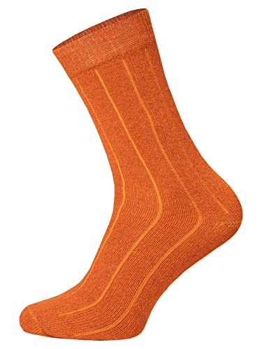 2 Paar Merino Kaschmir Socken Herren Und Damen - Luxuriöse Wollsocken Aus Besonders Dichter Wolle Des Merino Schafs - Druckarme Zehennaht. (DE/NL/SE/PL, Numerisch, 39, 42, Regular, Regular, Rost) von HomeOfSocks