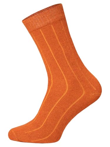 HomeOfSocks 2 Paar Merino Kaschmir Socken Herren Und Damen - Luxuriöse Wollsocken Aus Besonders Dichter Wolle Des Merino Schafs | Rost Gr. 39-42 von HomeOfSocks