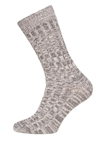 Ein Paar 75% Schurwolle Wollsocken Damen Und Herren Weiche Kuschelsocken Dicke Socken Hyggelig Warm Mit Pastell Bunt Schlicht Design | Grey Gr. 43-46 von HomeOfSocks