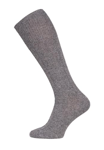 Ein Paar Merino Kaschmir Kniestrumpf Socken Herren Damen - Wollsocken Kuschelsocken Merino Socks - Druckarme Zehennaht | Anthrazit Gr. 43-46 von HomeOfSocks