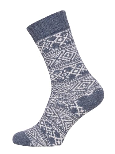 Ein Paar Norweger Socken Für Damen Und Herren Nordic Socks Kuschelsocken Aus Wolle Dicke Socken Hyggelig Warm Mit 45% Wollanteil In Norwegischem Design - Strapazierfähig Zeitlos Warm | Jeans 39-42 von HomeOfSocks