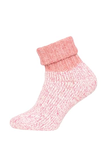 Ein Paar Pastell Umschlag Wollsocken mit Baumwolle Damen Und Herren Weiche Dicke Kuschelsocken Hyggelig Warm Schlichtes Design - Strapazierfähig und Zeitlos | Pink 35-38 von HomeOfSocks