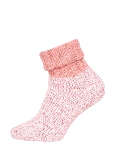 Ein Paar Umschlag Wollsocken mit Baumwolle Damen Und Herren Weiche Dicke Kuschelsocken Hyggelig Warm Schlichtes Design | Rosa Gr. 39-42 von HomeOfSocks