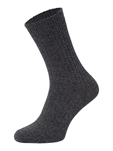Ein Paar Wollsocken Socken Herren Und Damen - Dünne Warme Wollsocken Mit 72% Schaf Wollanteil | Anthrazit Gr. 39-42 von HomeOfSocks
