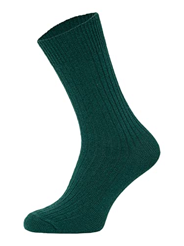 Ein Paar Wollsocken Socken Herren Und Damen - Dünne Warme Wollsocken Mit 72% Schaf Wollanteil | Grün Gr. 39-42 von HomeOfSocks